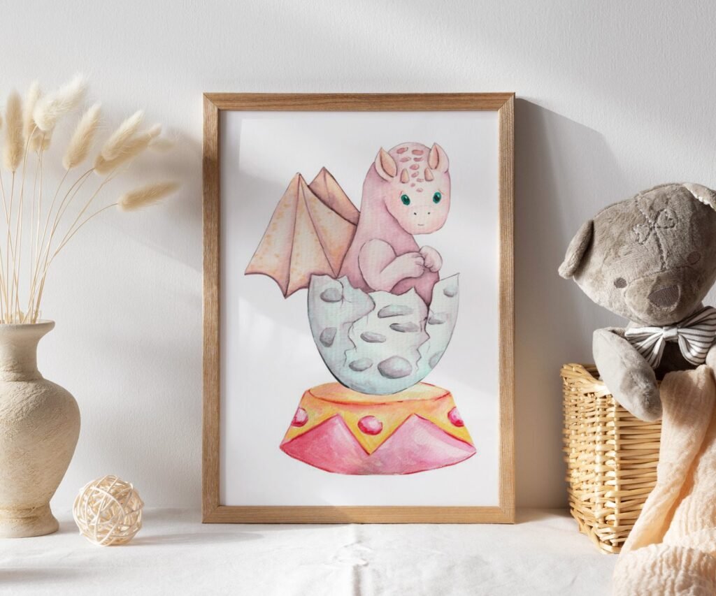 Dragon Posters, baby dragons set of 1
