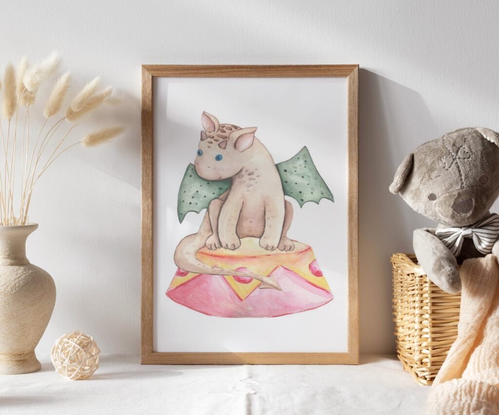 Dragon Posters, baby dragons set of 1