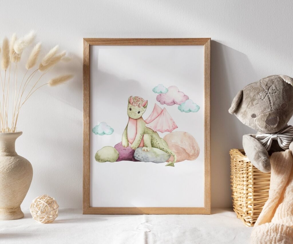 Dragon Posters, baby dragons set of 1