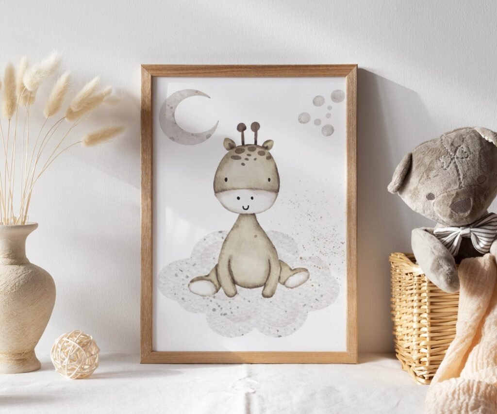 safari animals, bear, elephant, giraffe set of 1