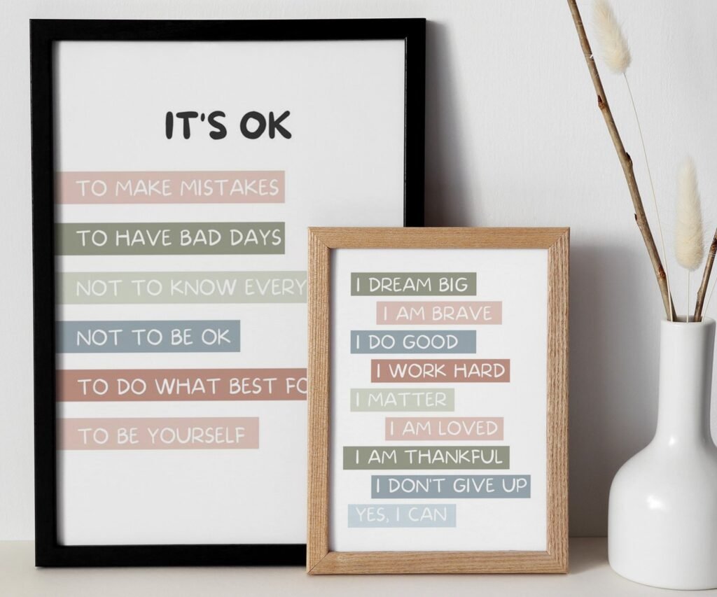 Homeschool quote Prints, Educational quote Posters, Montessori Classroom Decor, Neutral Kids Decor, Toddler Playroom Decor set of 2