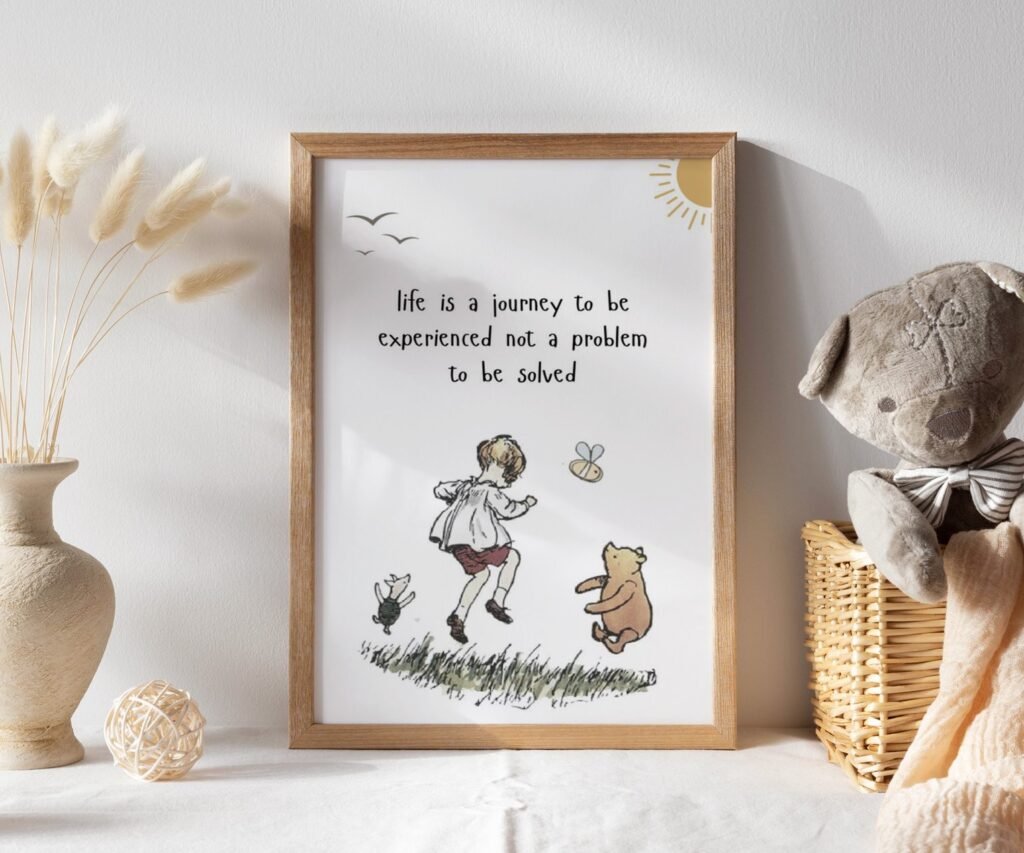 kids Quote Winnie the Pooh, set of 1
