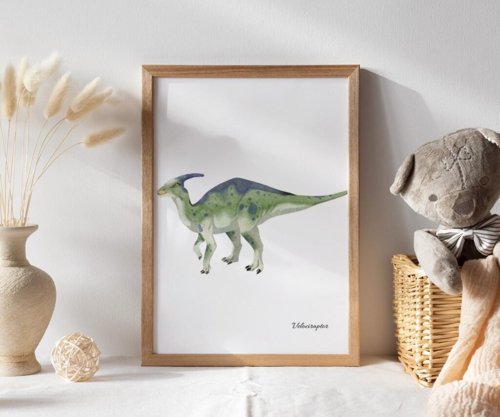 set of 1 Dinosaur Art Prints, Kids Gallery Wall Set, Dinosaur Wall Art, Dinosaur Nursery, Boys Room Dinosaur Decor, Kids Room Wall Art Dinos
