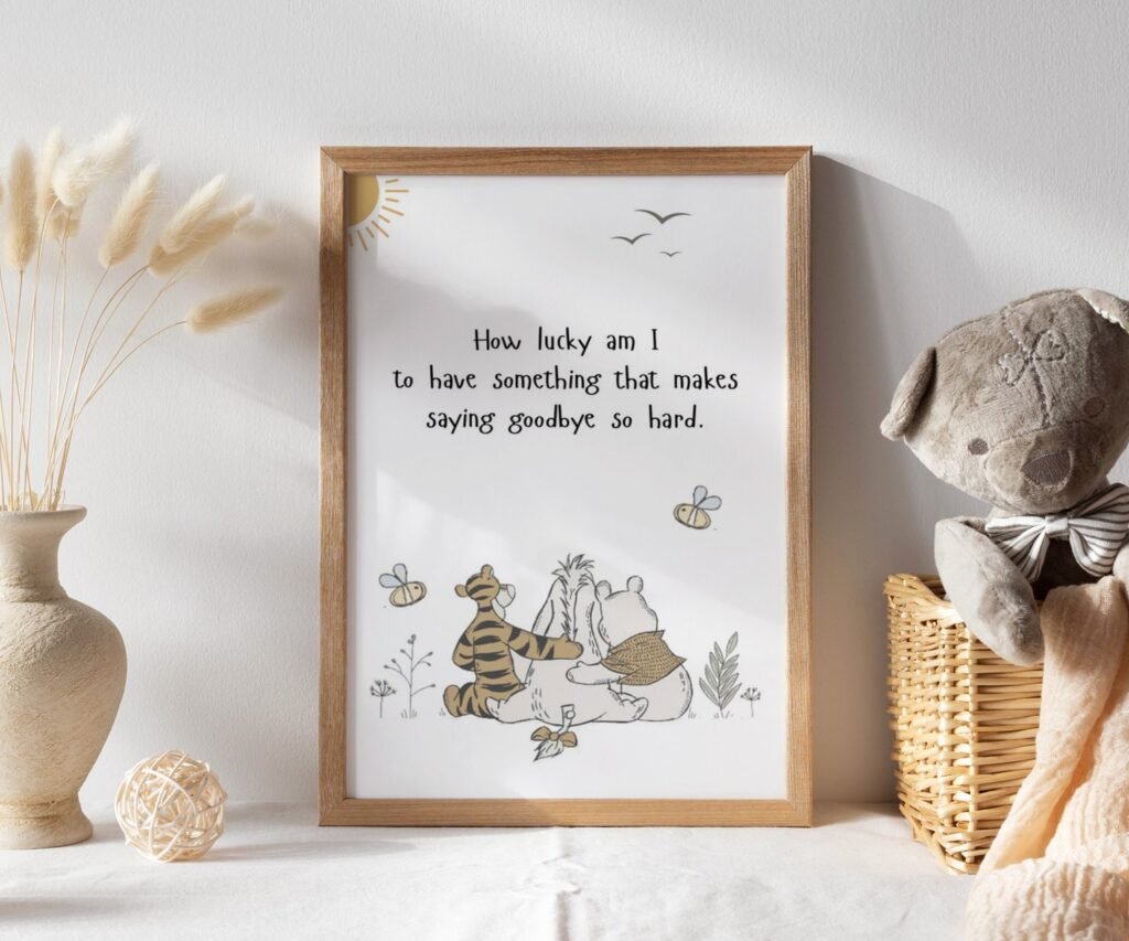 kids Quote Winnie the Pooh, set of 1