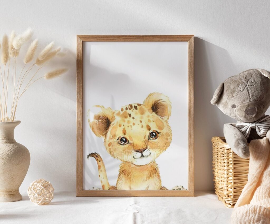 set of 1 Safari baby animal prints, Safari Animal prints, Watercolor animal prints, Safari nursery decor , Safari Jungle animals, Baby nursery