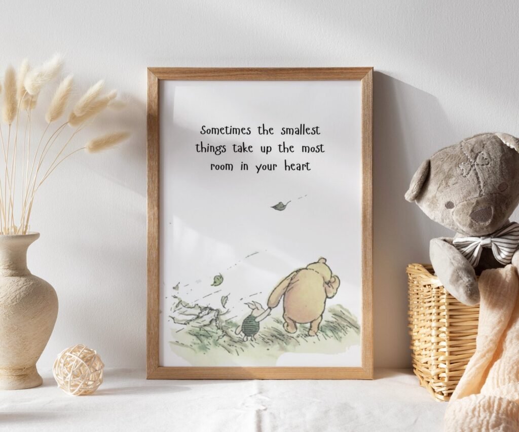 kids Quote Winnie the Pooh, set of 1