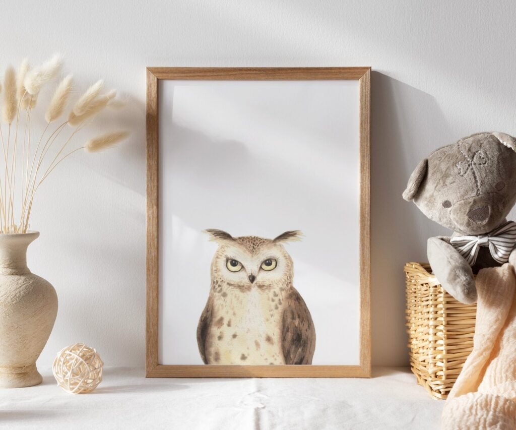 Woodland nursery prints, set of 1 Prints, Woodland Nursery decor, Nursery wall art, Baby Animal prints for nursery
