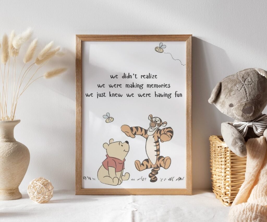 kids Quote Winnie the Pooh, set of 1