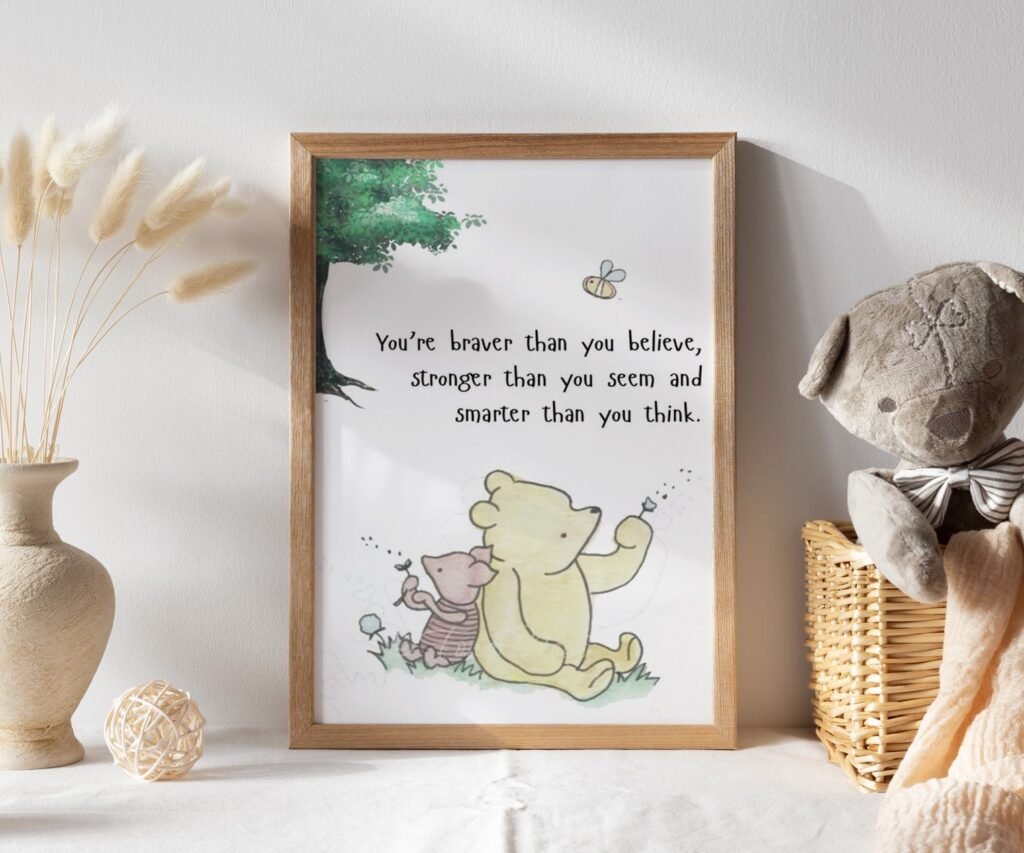 kids Quote Winnie the Pooh, set of 1