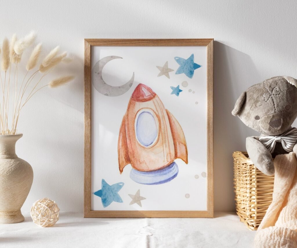 Car Nursery,Train, Rocket, Plane, transportation set of 1