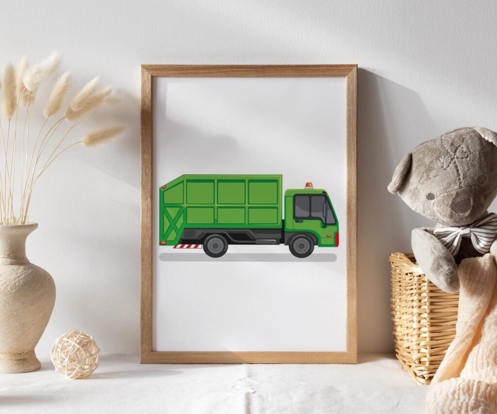 set of 1 Vehicle Prints, Construction Wall Art, Transportation Print Nursery, Kids Gallery Wall Set, Truck Wall Art, Nursery Truck Prints