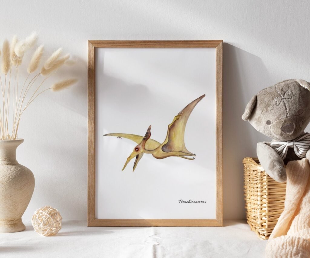 set of 1 Dinosaur Art Prints, Kids Gallery Wall Set, Dinosaur Wall Art, Dinosaur Nursery, Boys Room Dinosaur Decor, Kids Room Wall Art Dinos