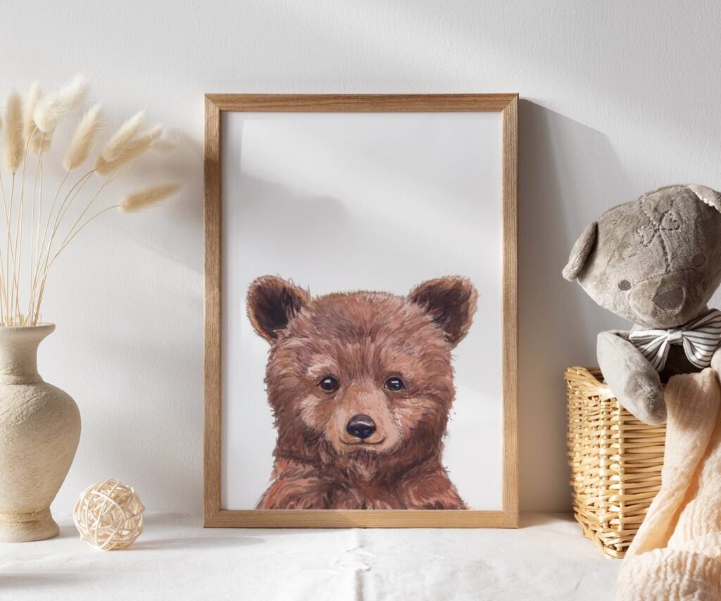 Woodland nursery prints, set of 1 Prints, Woodland Nursery decor, Nursery wall art, Baby Animal prints for nursery