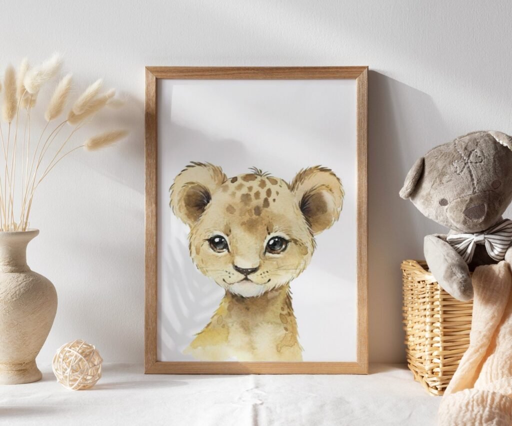set of 1 Safari baby animal prints, Safari Animal prints, Watercolor animal prints, Safari nursery decor , Safari Jungle animals, Baby nursery