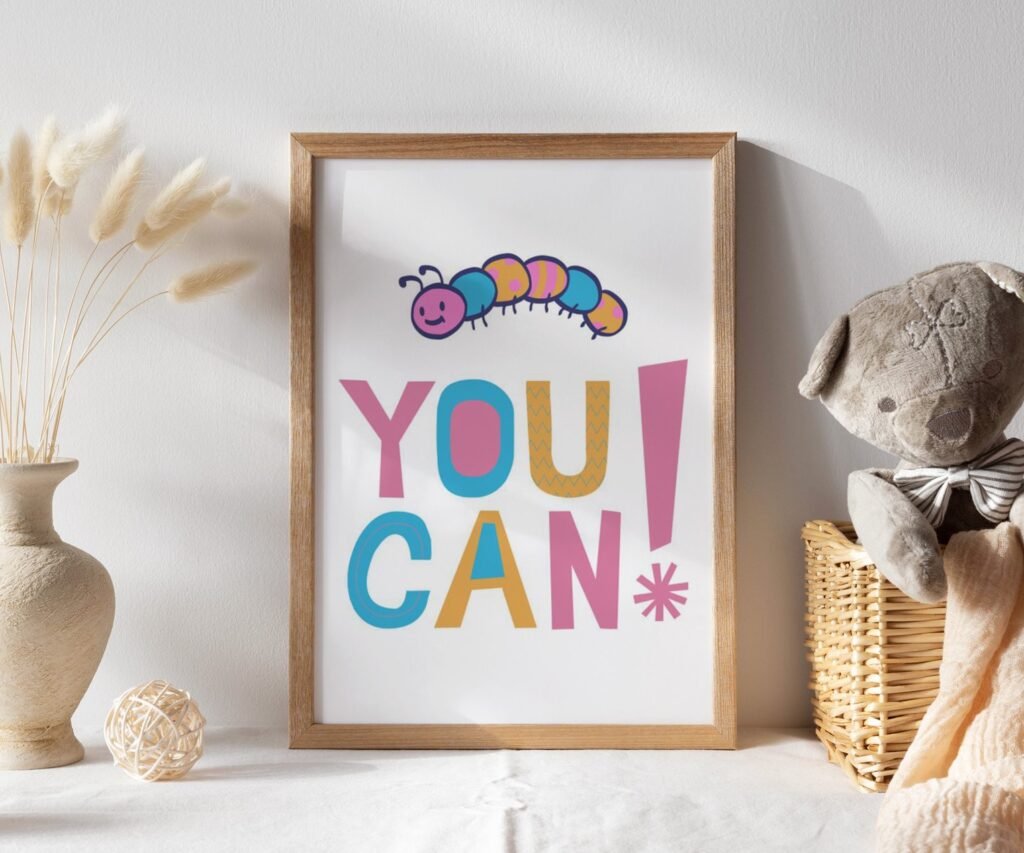 You Can, kids Positive Affirmations, set of 1