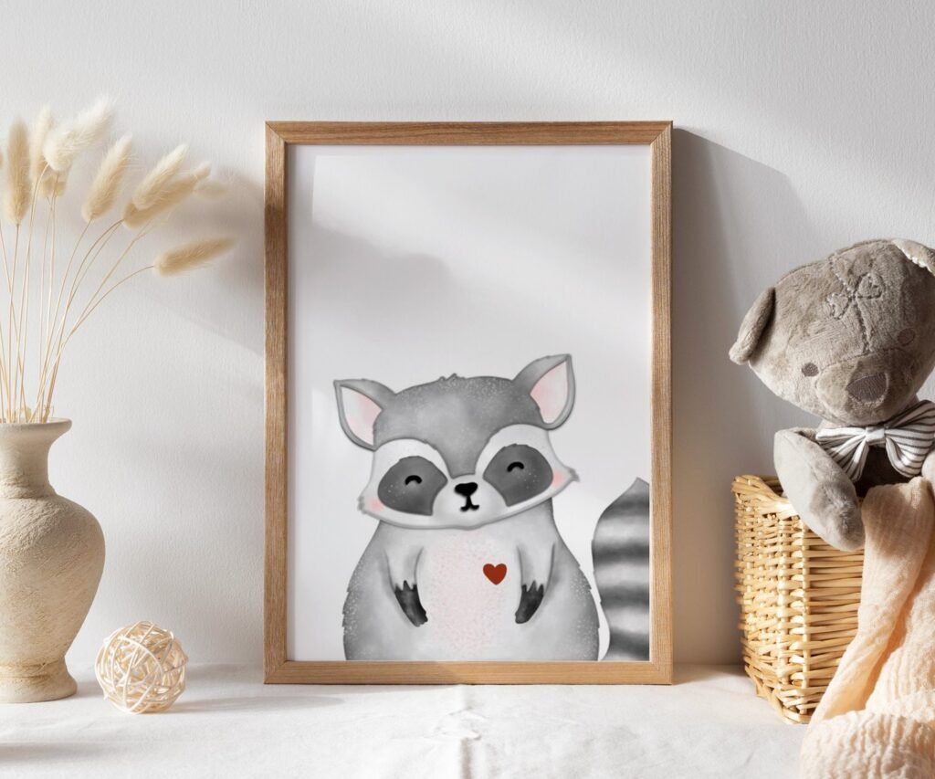 Woodland Nursery Art Prints, set of 1, Woodland Nursery Decor, Nursery Prints, Nursery Wall Art, Nursery Decor, Forest Nursery, boys art
