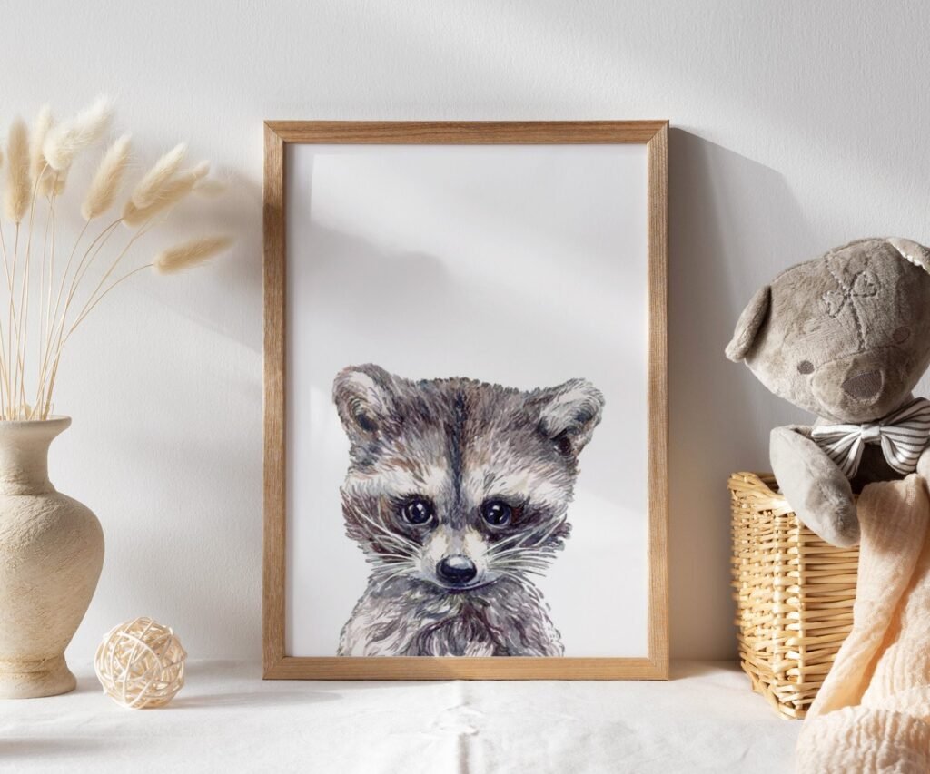Woodland nursery prints, set of 1 Prints, Woodland Nursery decor, Nursery wall art, Baby Animal prints for nursery