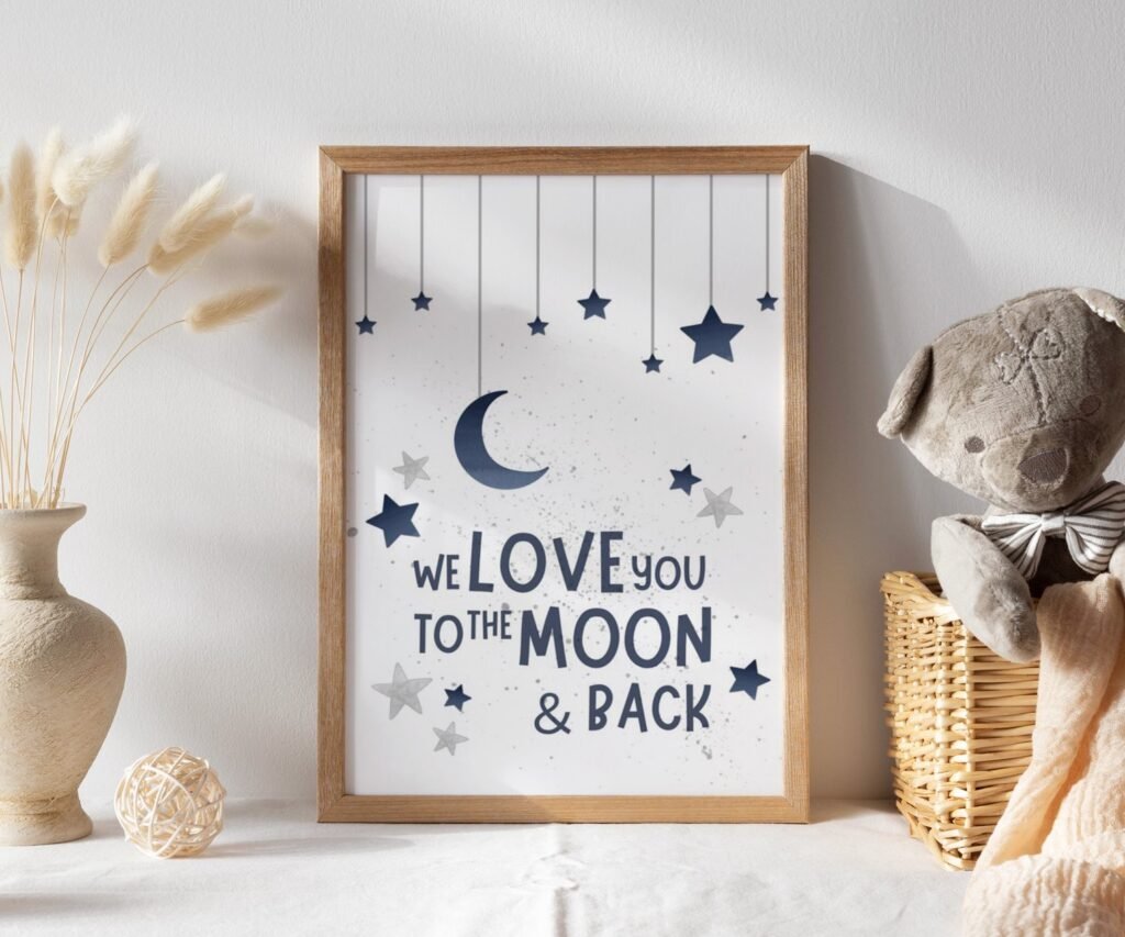 Nursery decor boy elephant, nursery wall art boy set of 1