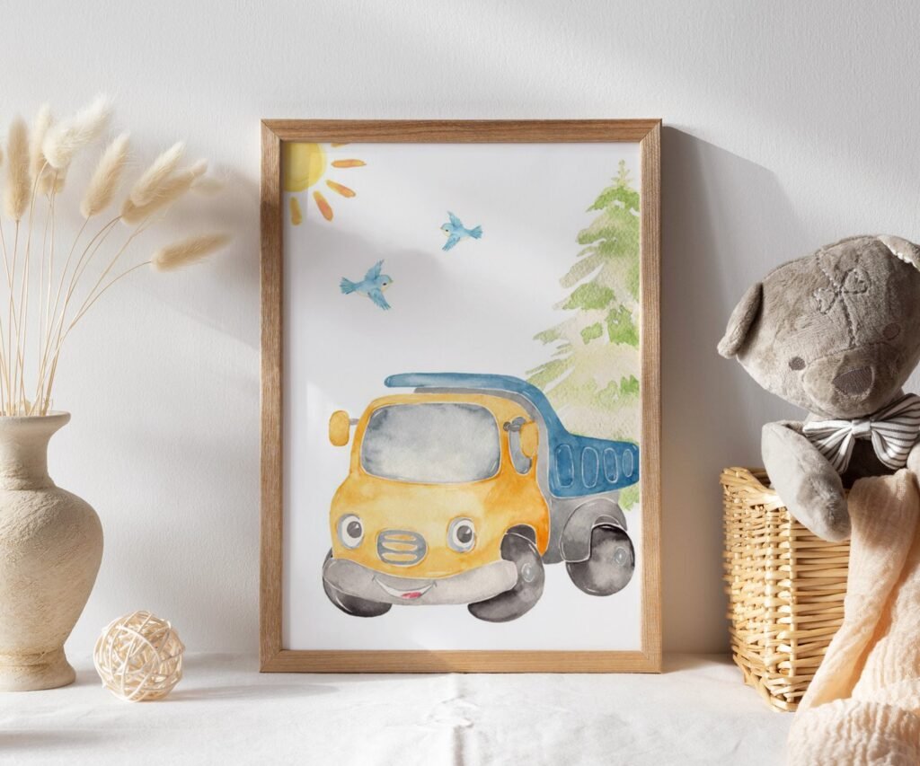 Car Nursery,Train, Rocket, Plane, transportation set of 1