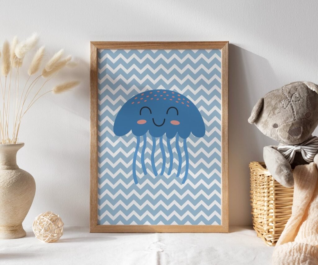 Sea animals, Ocean, Fish Whale set of 1