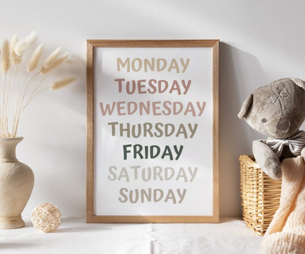 Feeling ,ABC, shape, month of the year, Educational Posters, Homeschool Prints, Montessori Classroom set of 1