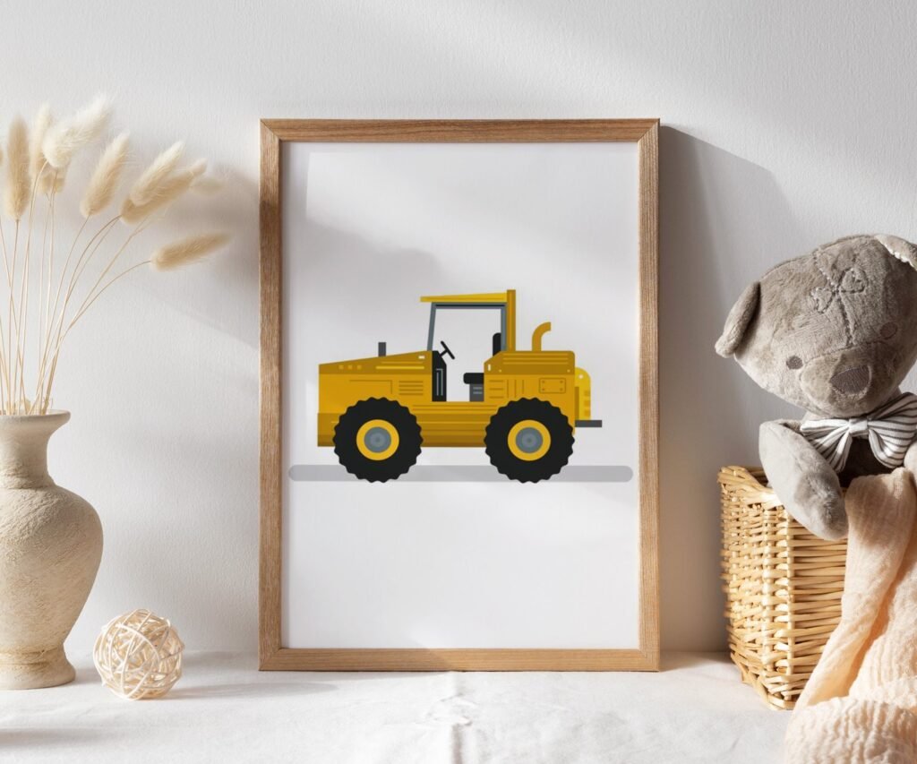 set of 1 Vehicle Prints, Construction Wall Art, Transportation Print Nursery, Kids Gallery Wall Set, Truck Wall Art, Nursery Truck Prints