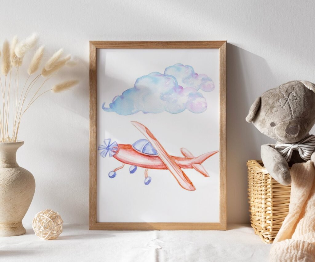 Car Nursery,Train, Rocket, Plane, transportation set of 1