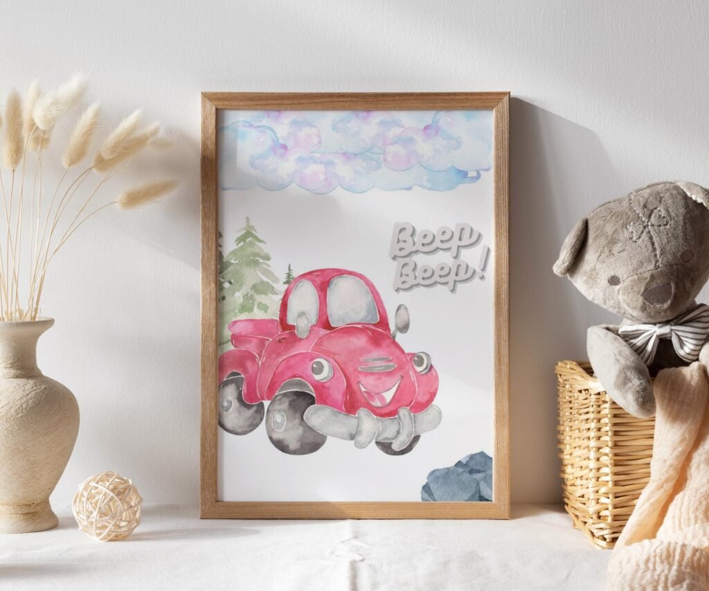 Car Nursery,Train, Rocket, Plane, transportation set of 1