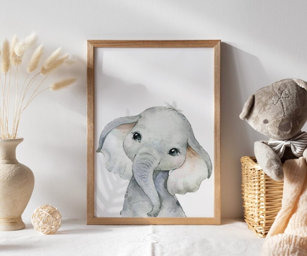 set of 1 Safari baby animal prints, Safari Animal prints, Watercolor animal prints, Safari nursery decor , Safari Jungle animals, Baby nursery
