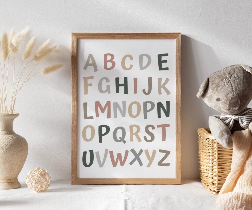 Feeling ,ABC, shape, month of the year, Educational Posters, Homeschool Prints, Montessori Classroom set of 1