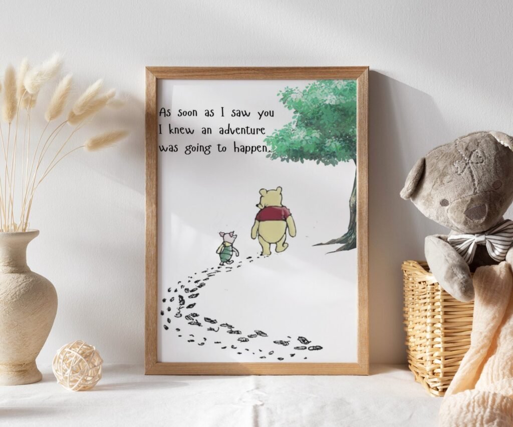 kids Quote Winnie the Pooh, set of 1