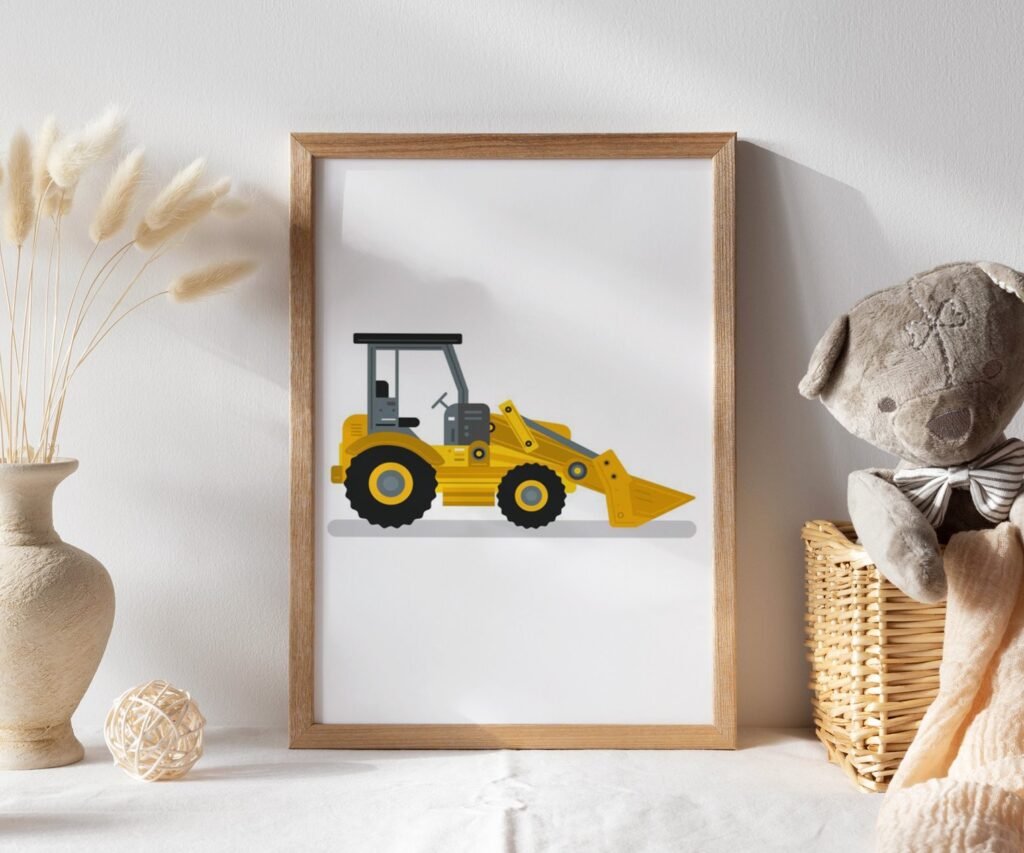 set of 1 Vehicle Prints, Construction Wall Art, Transportation Print Nursery, Kids Gallery Wall Set, Truck Wall Art, Nursery Truck Prints