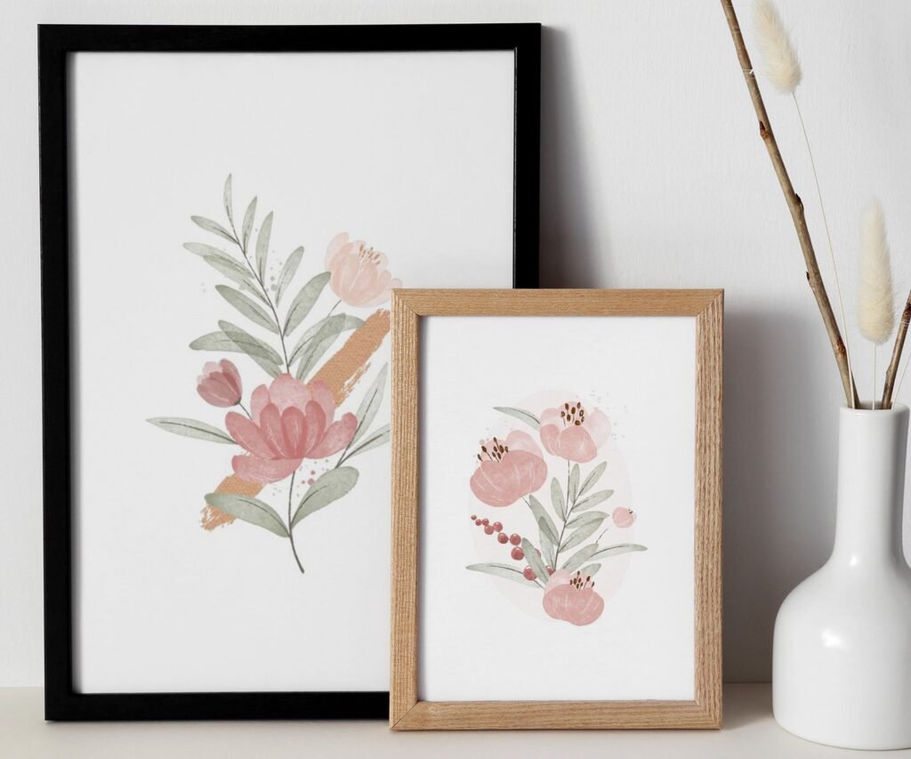 Boho butterflies, nursery printable art, Blush pink girls print, girl's room decor, vintage decor, boho girl's nursery, butterflies wall art set of 2