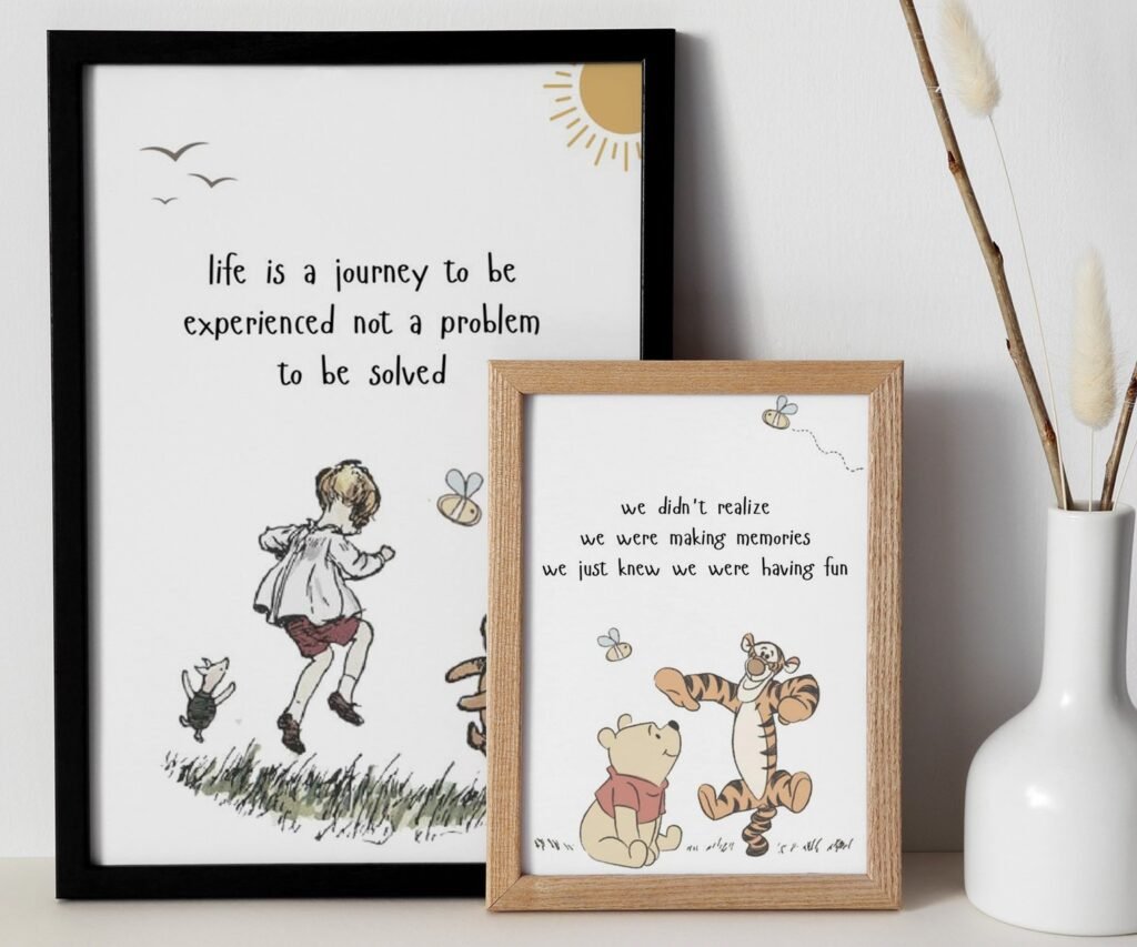 kids Quote Winnie the Pooh, set of 2