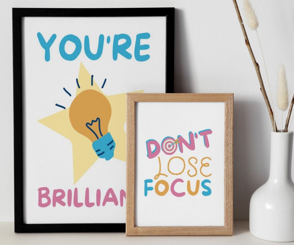 You Can, kids Positive Affirmations, set of 2