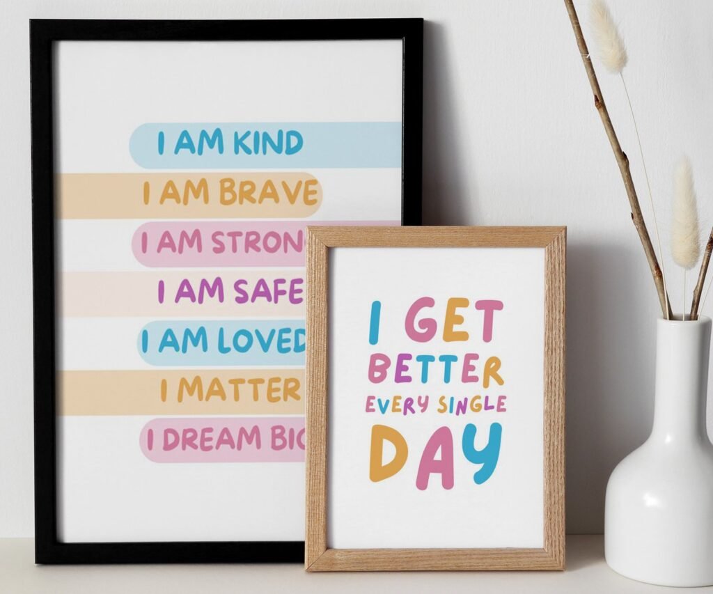 kids quote kids Positive Affirmations set of 2