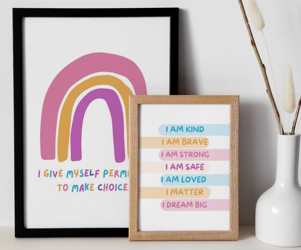 kids quote kids Positive Affirmations set of 2
