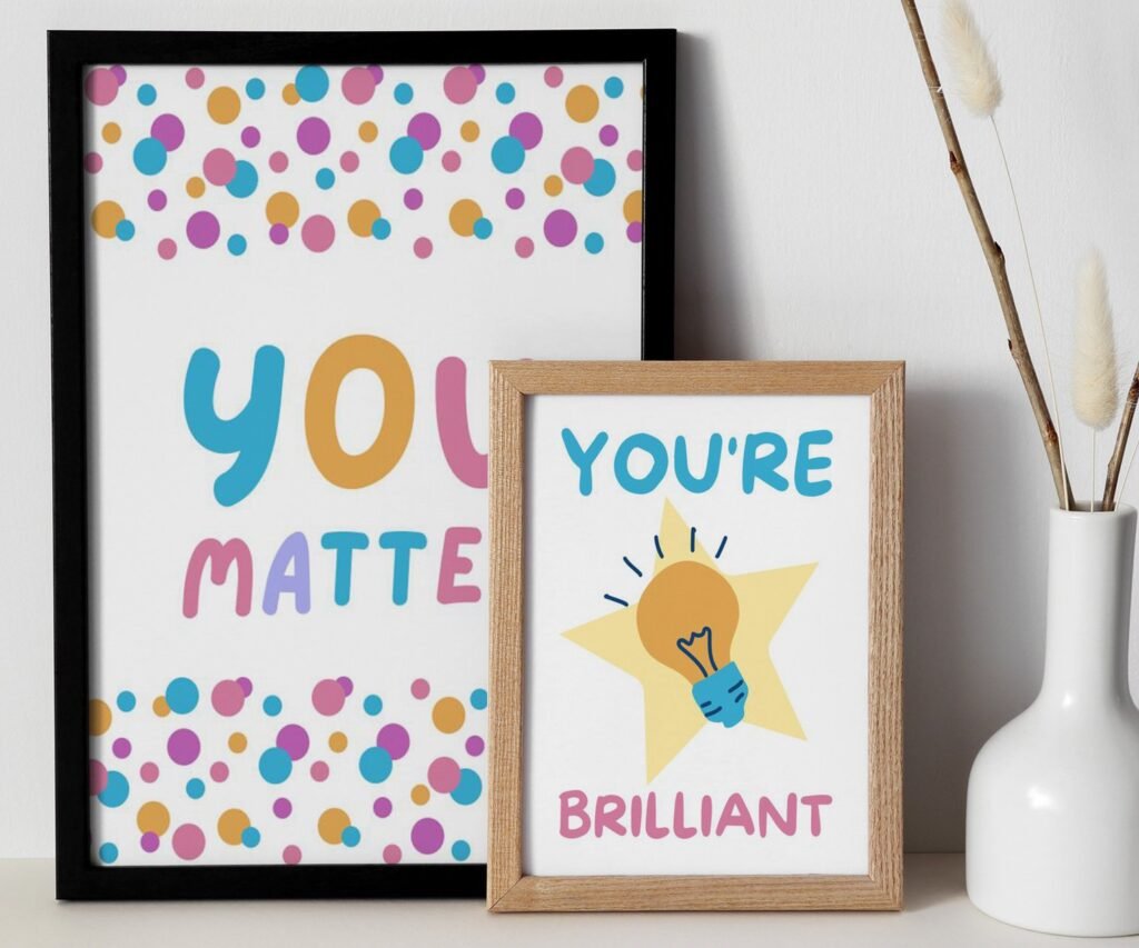 You Can, kids Positive Affirmations, set of 2