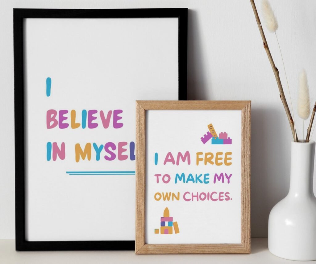 kids quote kids Positive Affirmations set of 2