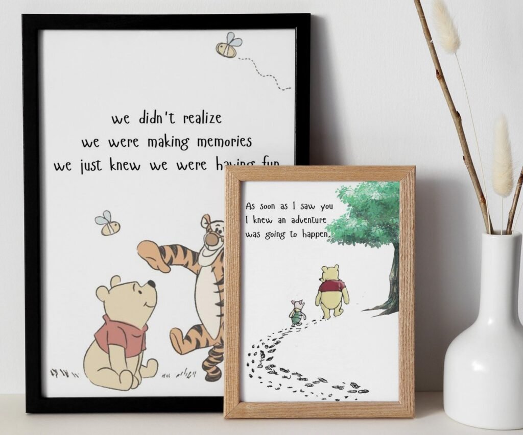 kids Quote Winnie the Pooh, set of 2