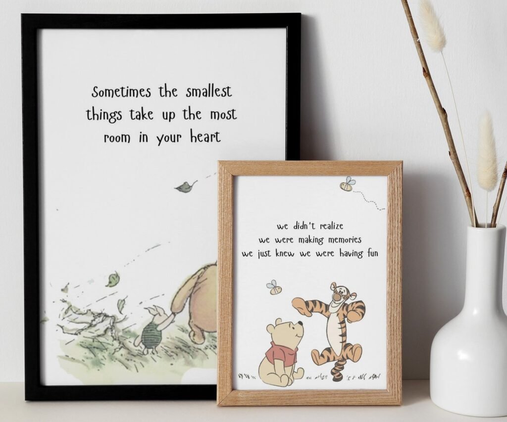 kids Quote Winnie the Pooh, set of 2