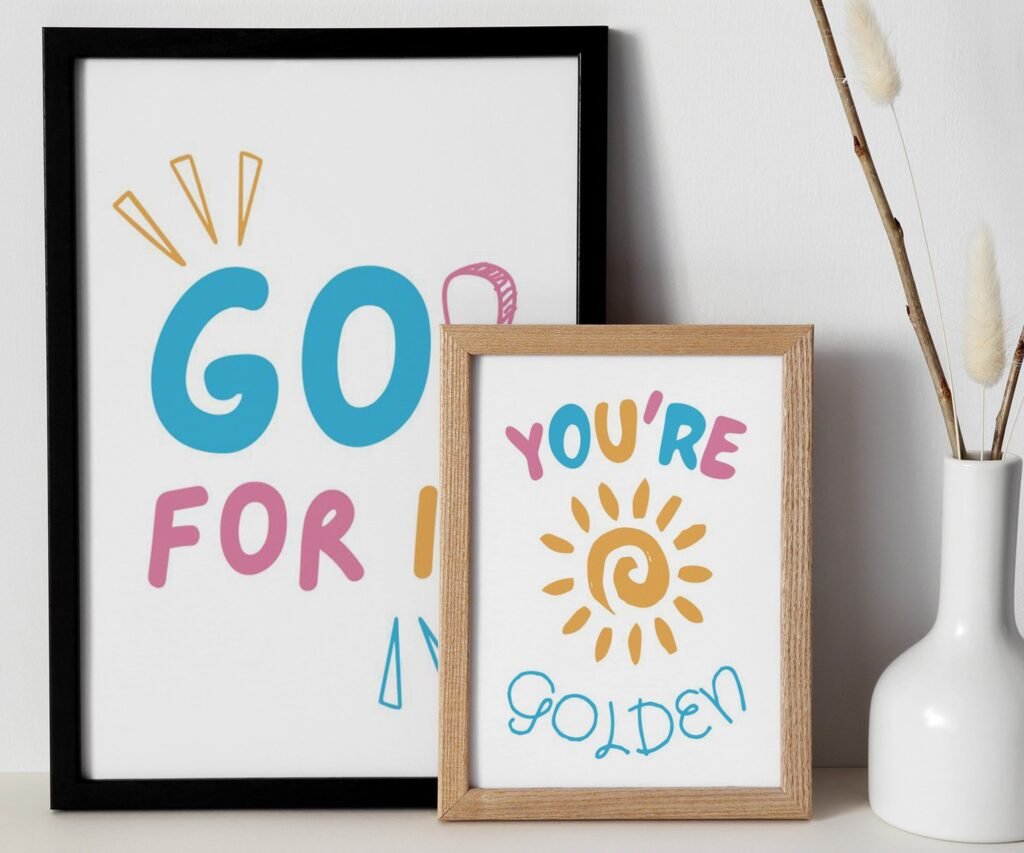 You Can, kids Positive Affirmations, set of 2