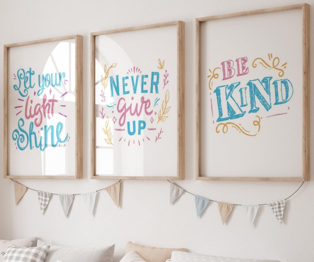 Dream Big kids Positive Affirmations, set of 3