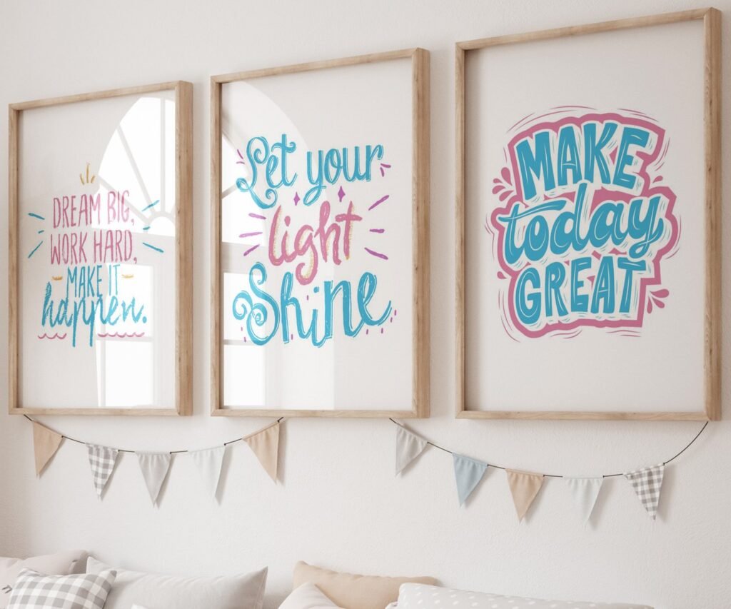 Dream Big kids Positive Affirmations, set of 3