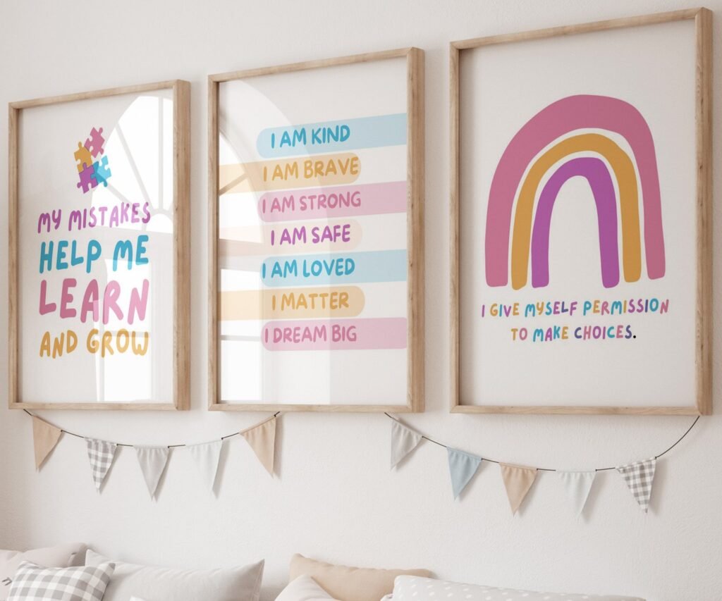 kids quote kids Positive Affirmations set of 3