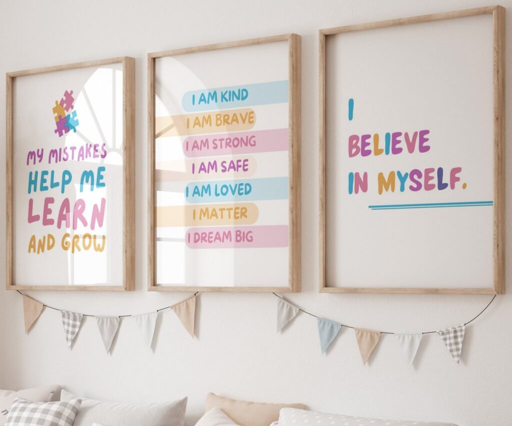 kids quote kids Positive Affirmations set of 3