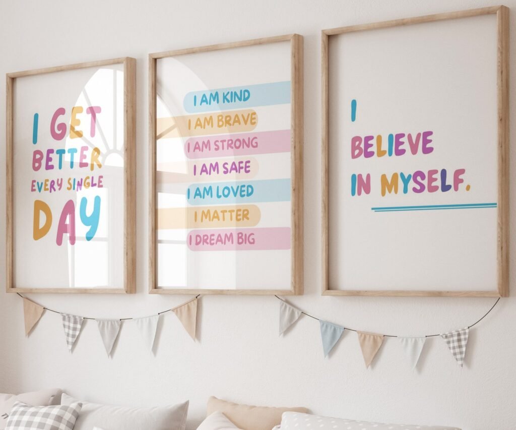 kids quote kids Positive Affirmations set of 3
