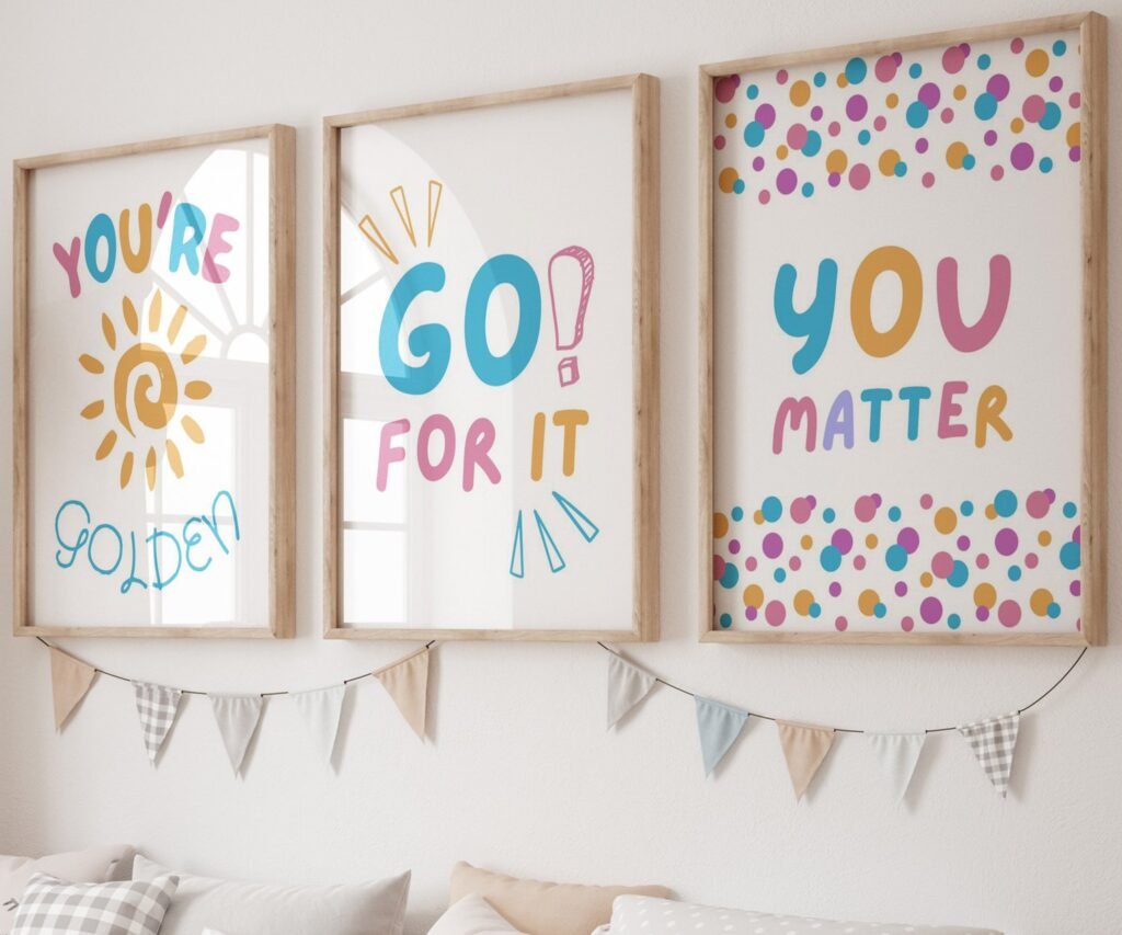 You Can, kids Positive Affirmations, set of 3