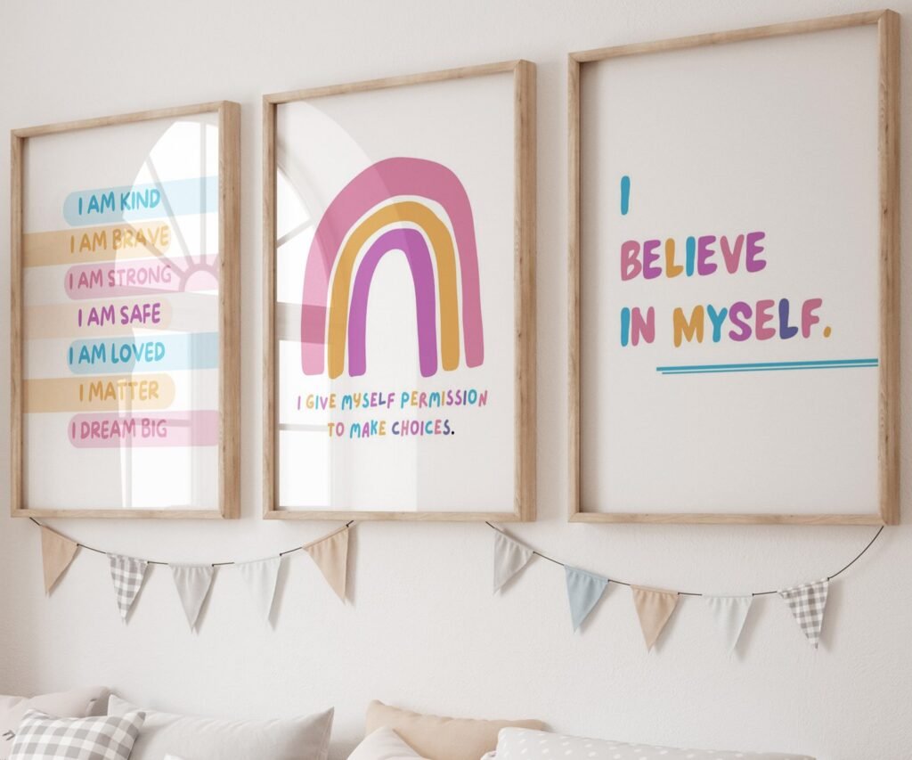 kids quote kids Positive Affirmations set of 3