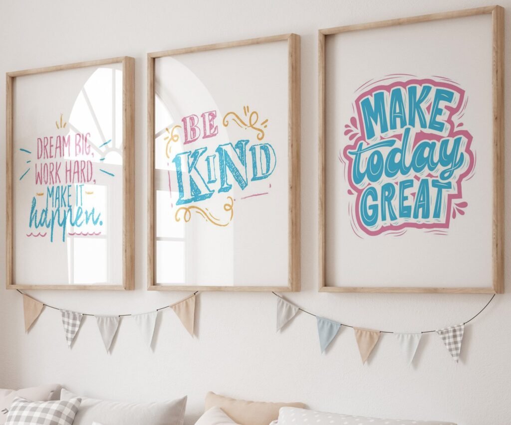 Dream Big kids Positive Affirmations, set of 3